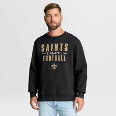 Fanatics New Orleans Saints Powerful Throw Legacy Pullover Sweatshirt Black