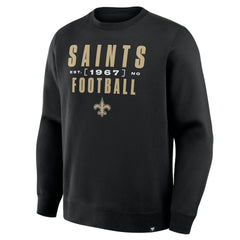 Fanatics New Orleans Saints Powerful Throw Legacy Pullover Sweatshirt Black