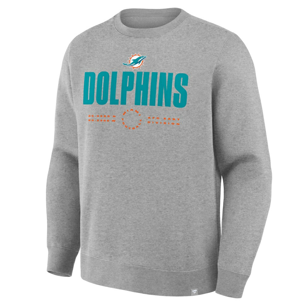 Fanatics Miami Dolphins Direct Handoff Legacy Pullover Sweatshirt Heather Gray