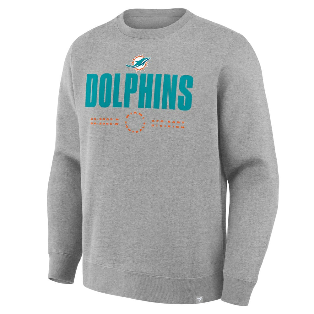 Fanatics Miami Dolphins Direct Handoff Legacy Pullover Sweatshirt Heather Gray