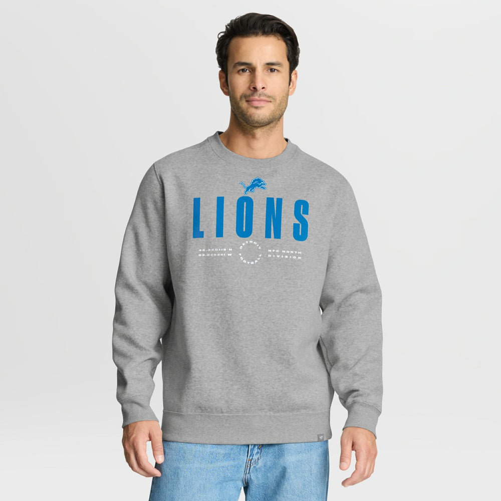 Fanatics Detroit Lions Direct Handoff Legacy Pullover Sweatshirt Heather Gray