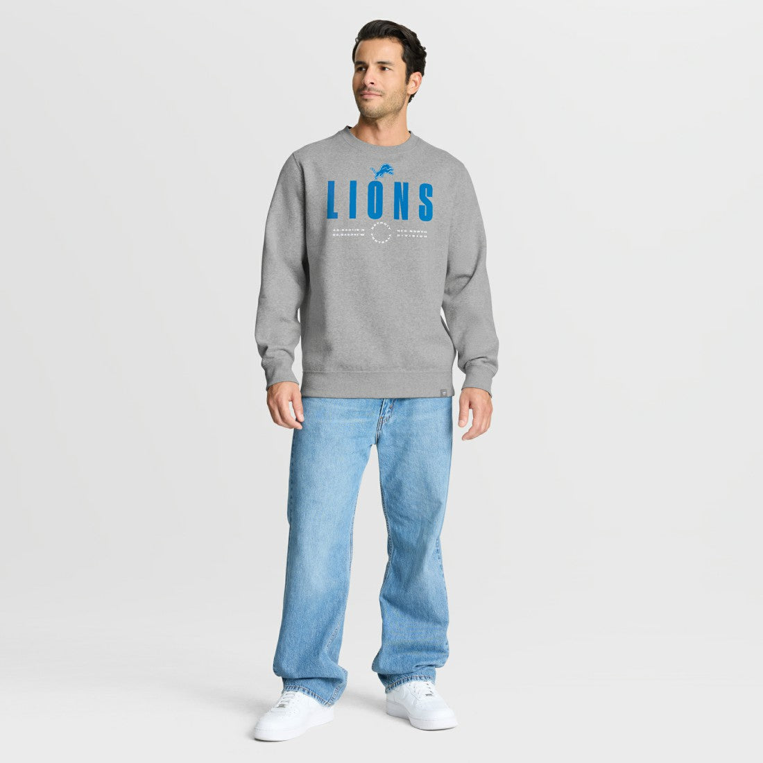 Fanatics Detroit Lions Direct Handoff Legacy Pullover Sweatshirt Heather Gray