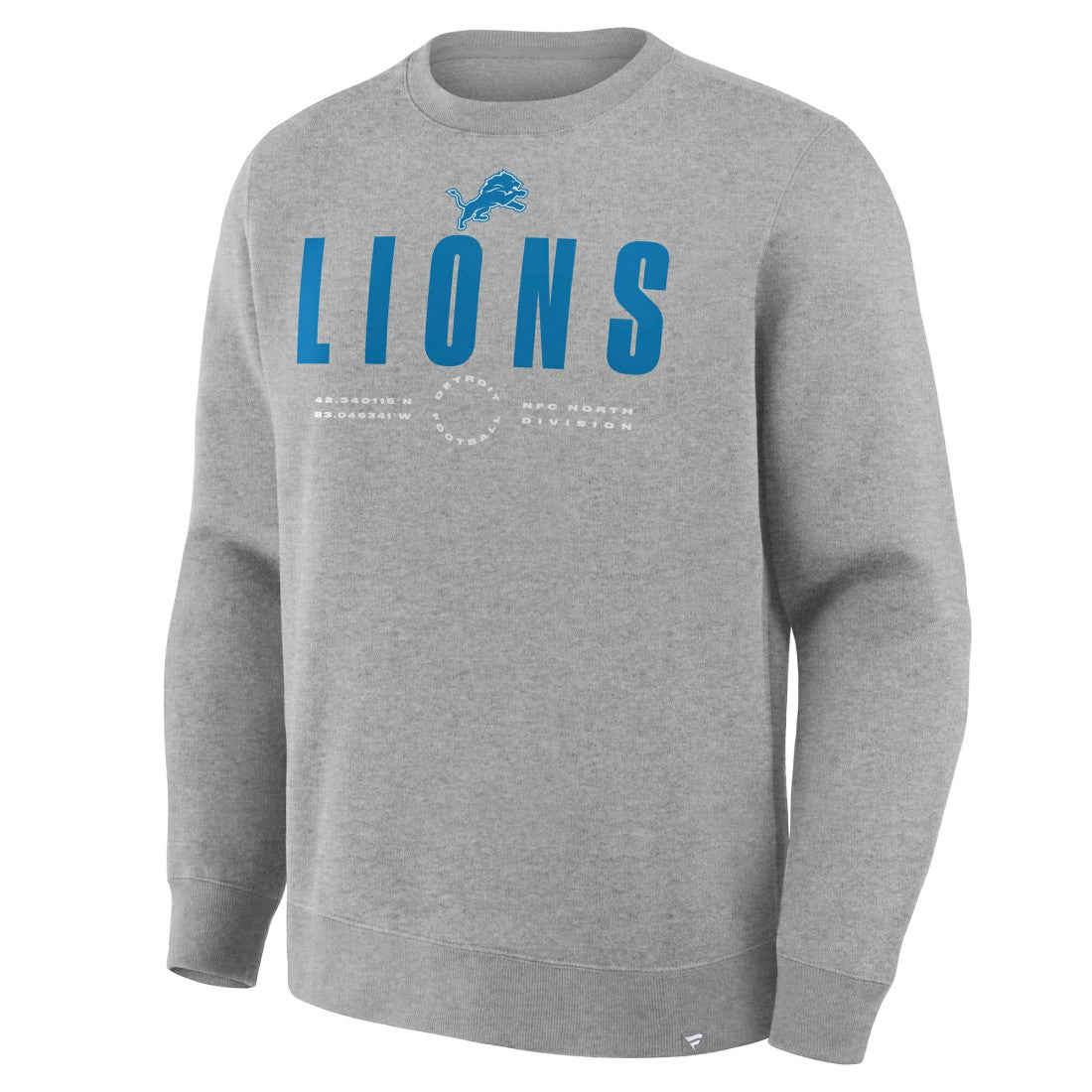 Fanatics Detroit Lions Direct Handoff Legacy Pullover Sweatshirt Heather Gray