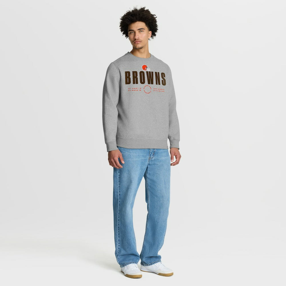 Fanatics Cleveland Browns Direct Handoff Legacy Pullover Sweatshirt Heather Gray
