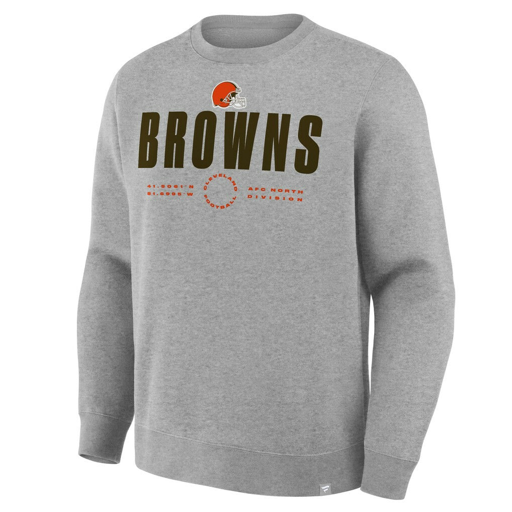 Fanatics Cleveland Browns Direct Handoff Legacy Pullover Sweatshirt Heather Gray
