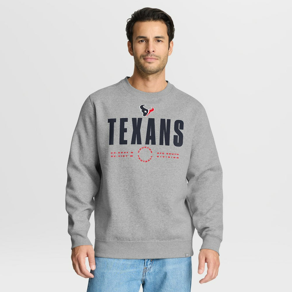 Fanatics Houston Texans Direct Handoff Legacy Pullover Sweatshirt Heather Gray