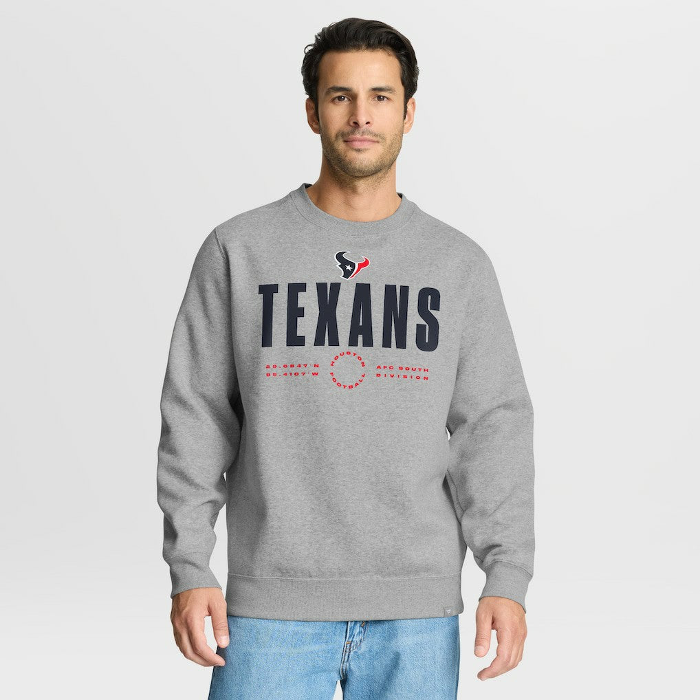 Fanatics Houston Texans Direct Handoff Legacy Pullover Sweatshirt Heather Gray