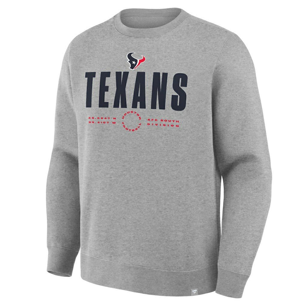 Fanatics Houston Texans Direct Handoff Legacy Pullover Sweatshirt Heather Gray