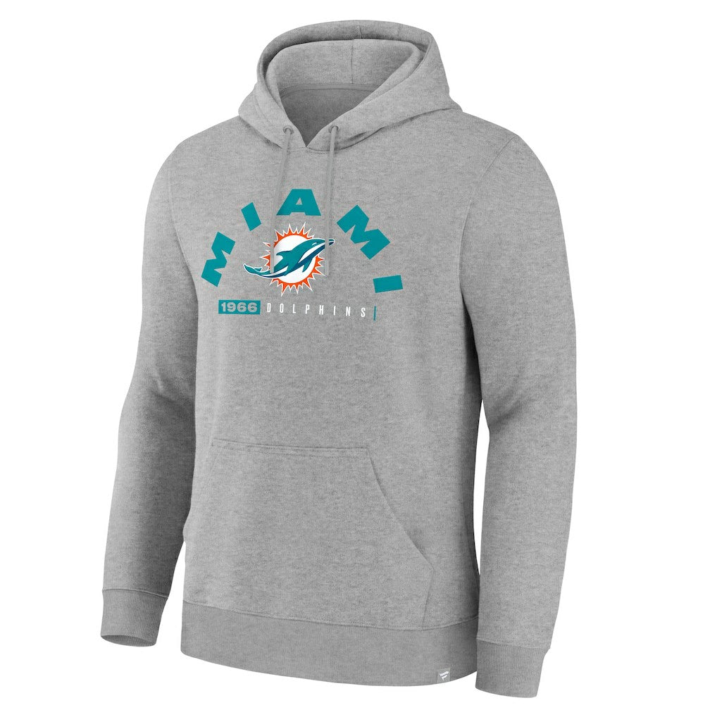 Fanatics Miami Dolphins Delay of Game Legacy Pullover Hoodie Heather Gray