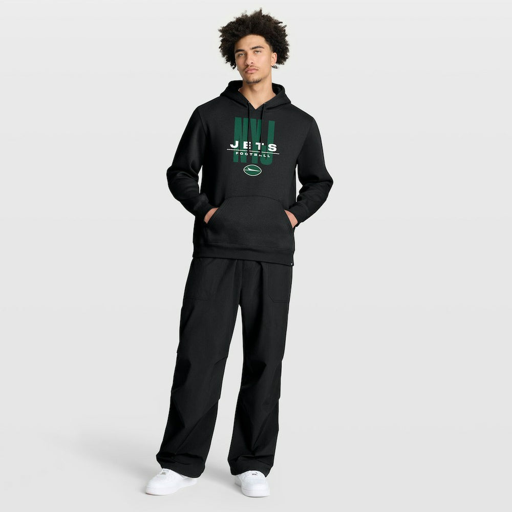 Fanatics New York Jets Right Tackle Legacy Pullover Hoodie - Black