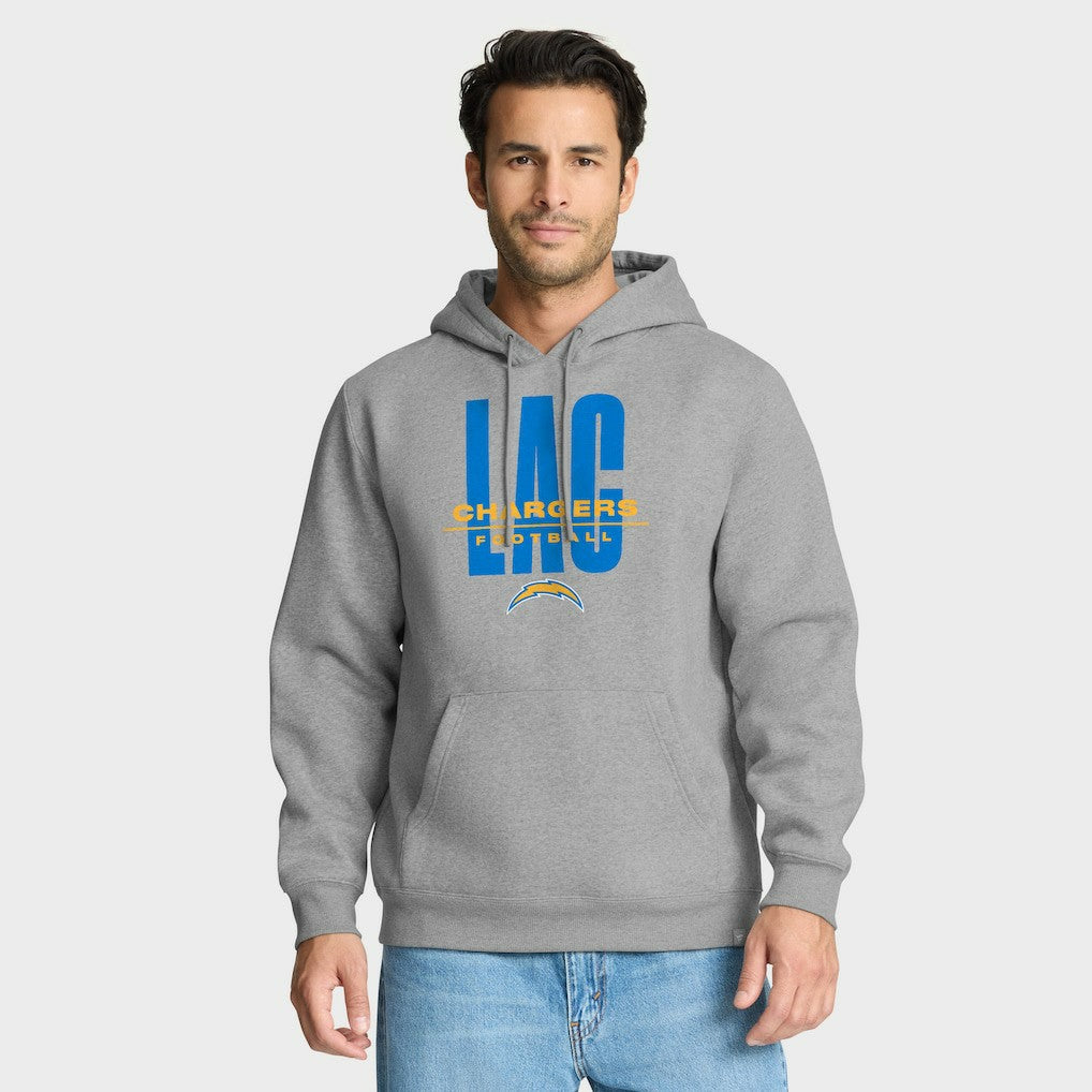 Fanatics Los Angeles Chargers Right Tackle Legacy Pullover Hoodie - Heather Gray