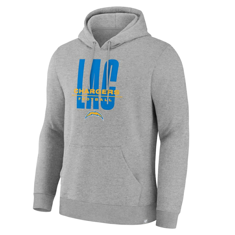 Fanatics Los Angeles Chargers Right Tackle Legacy Pullover Hoodie - Heather Gray
