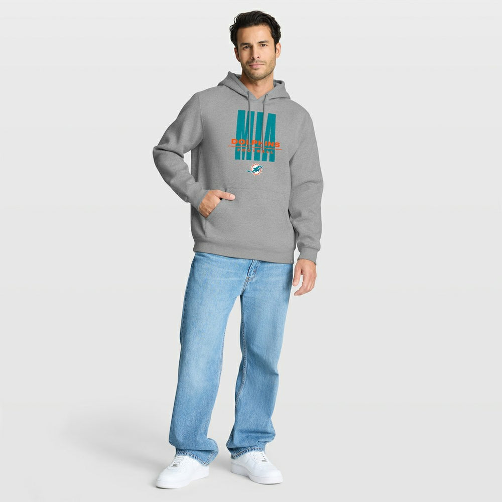 Fanatics Miami Dolphins Right Tackle Legacy Pullover Hoodie - Heather Gray