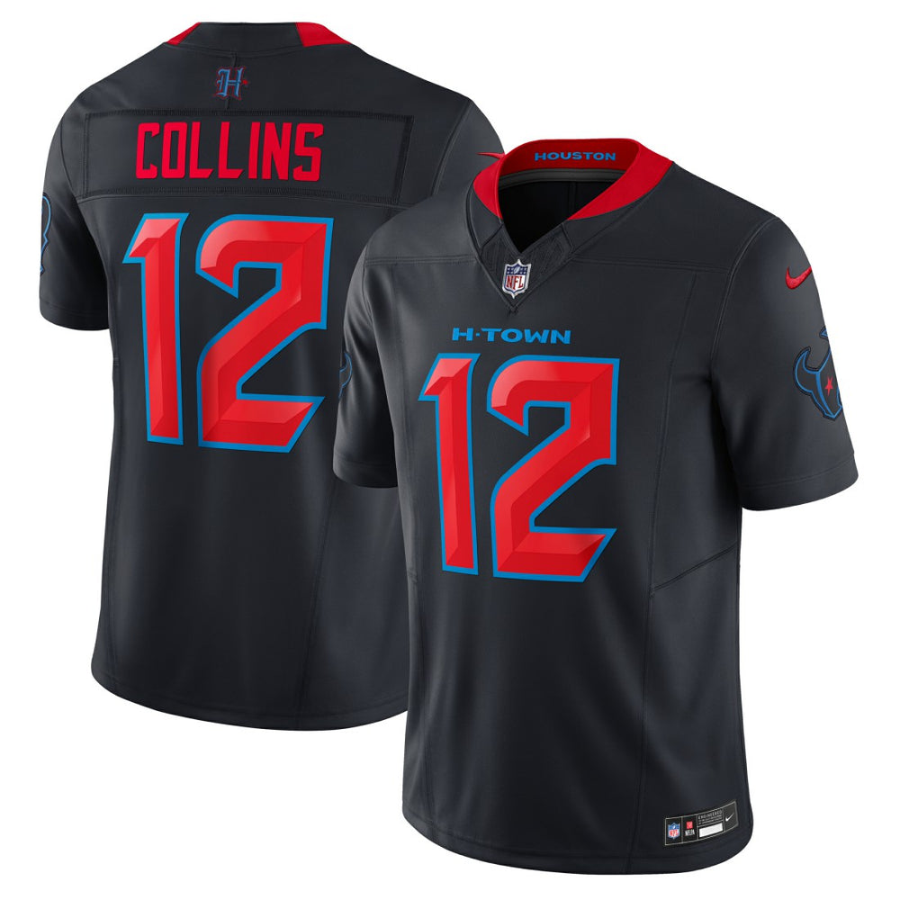 Nike Nico Collins Houston Texans Alternate 2 Vapor F.U.S.E. Limited Jersey Navy