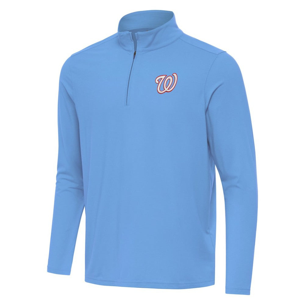 Washington Nationals Antigua Intent Quarter-Zip Top - Powder Blue - MLB Online