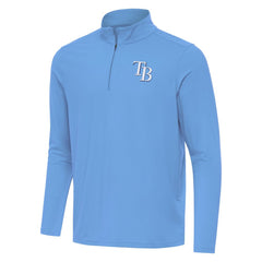 Tampa Bay Rays Antigua Intent Quarter-Zip Top - Powder Blue - MLB Discount