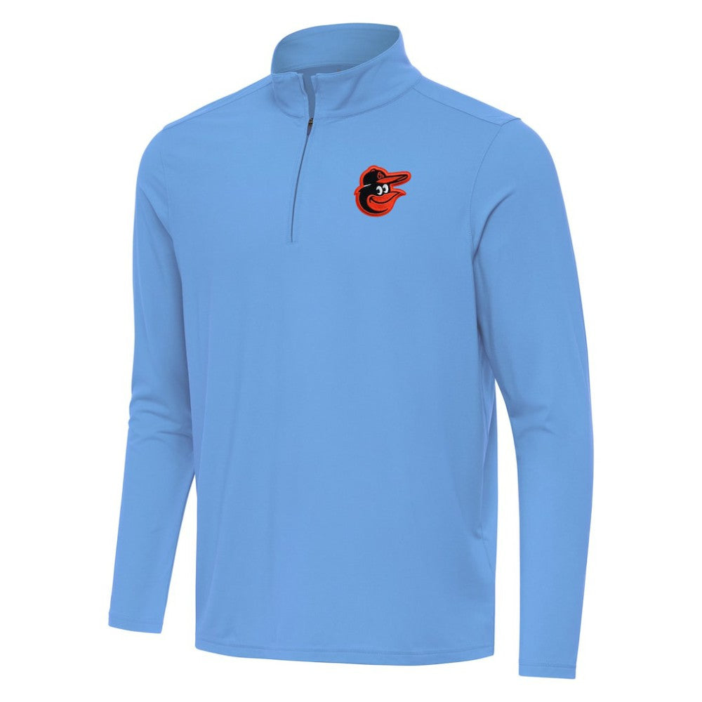 Baltimore Orioles Antigua Intent Quarter-Zip Top - Powder Blue - MLB Lifestyle