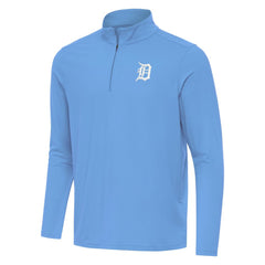 Detroit Tigers Antigua Intent Quarter-Zip Top - Powder Blue - MLB Lifestyle