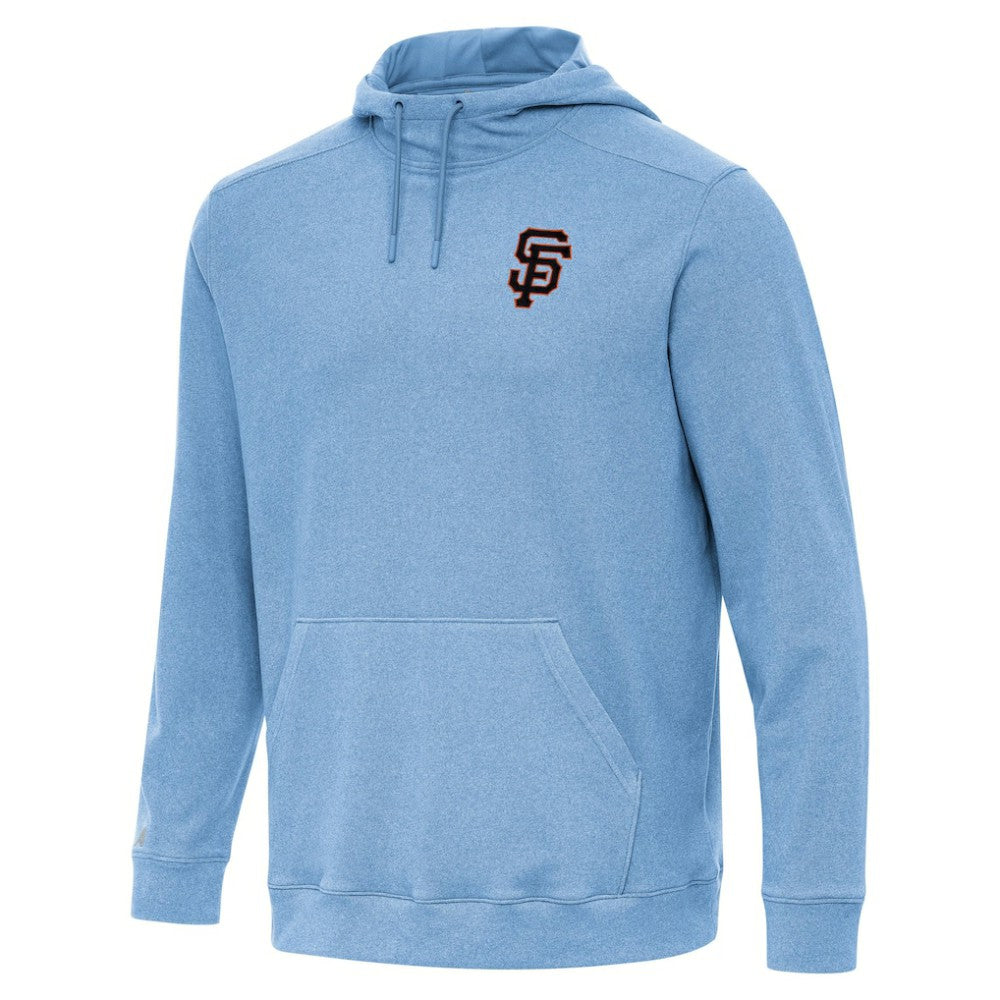 San Francisco Giants Antigua Cloud Pullover Hoodie - Heather Powder Blue - MLB on Sale