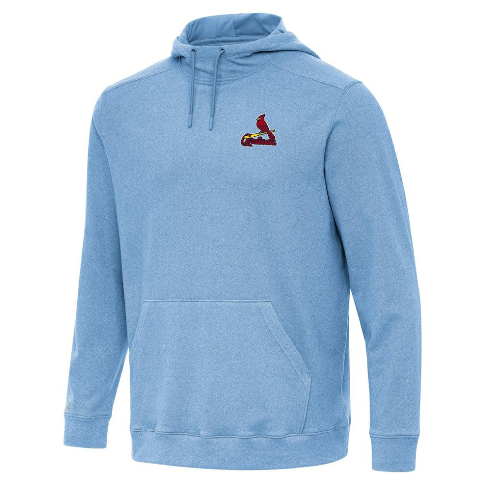 St. Louis Cardinals Antigua Cloud Pullover Hoodie - Heather Powder Blue - MLB Discount