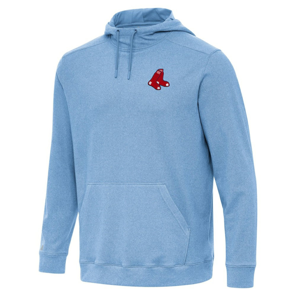 Boston Red Sox Antigua Cloud Pullover Hoodie - Heather Powder Blue - MLB Sale