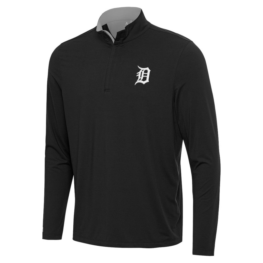 Detroit Tigers Antigua Content Quarter-Zip Top - Black - MLB Sale