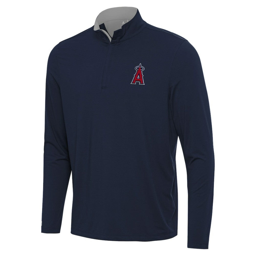 Los Angeles Angels Antigua Content Quarter-Zip Top - Navy - MLB Discount