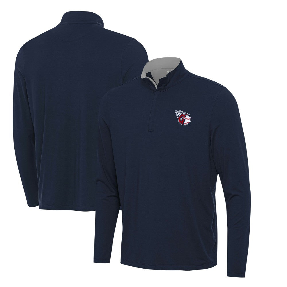Cleveland Guardians Antigua Content Quarter-Zip Top - Navy - MLB Lifestyle