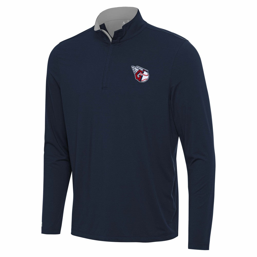 Cleveland Guardians Antigua Content Quarter-Zip Top - Navy - MLB Lifestyle
