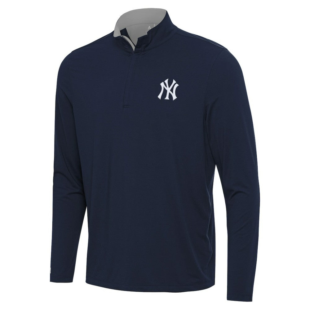 New York Yankees Antigua Content Quarter-Zip Top - Navy - MLB Lifestyle