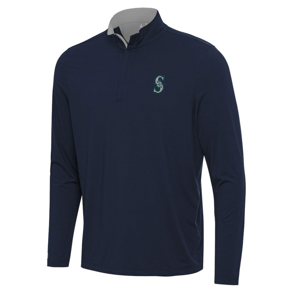 Seattle Mariners Antigua Content Quarter-Zip Top - Navy - MLB Online