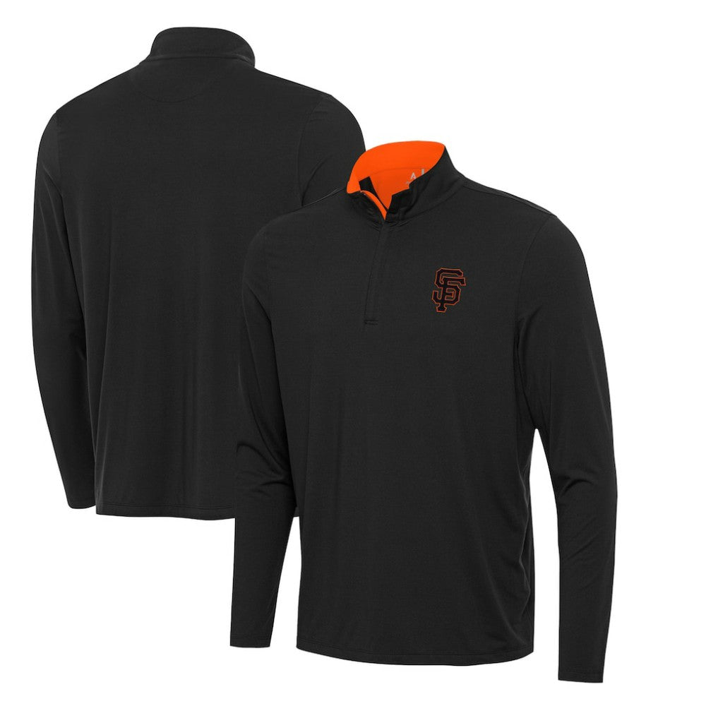 San Francisco Giants Antigua Content Quarter-Zip Top - Black - MLB Discount