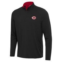 Cincinnati Reds Antigua Content Quarter-Zip Top - Black - MLB Sale