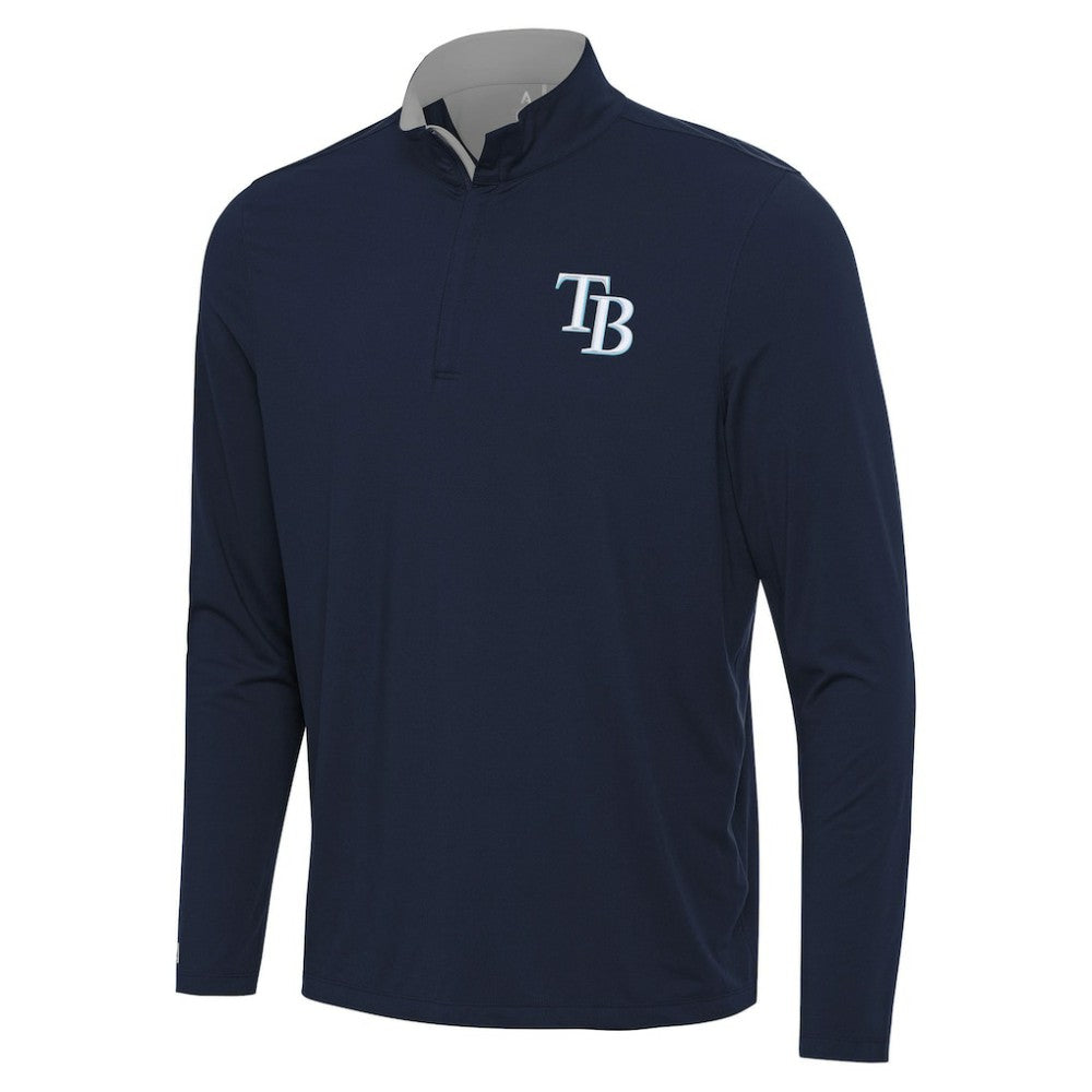 Tampa Bay Rays Antigua Content Quarter-Zip Top - Navy - MLB Discount