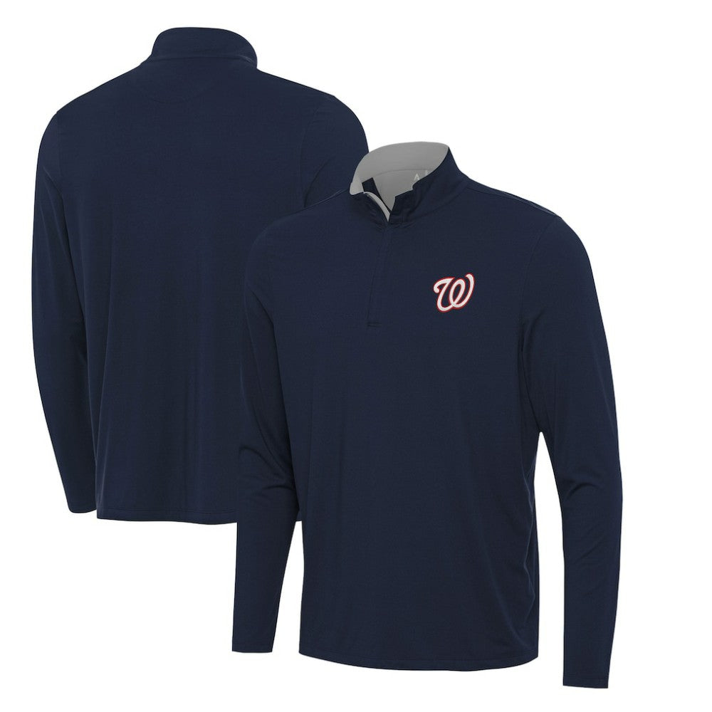 Washington Nationals Antigua Content Quarter-Zip Top - Navy - MLB Online