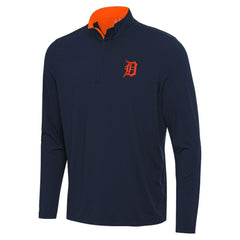 Detroit Tigers Antigua Content Quarter-Zip Top - Navy - MLB Lifestyle