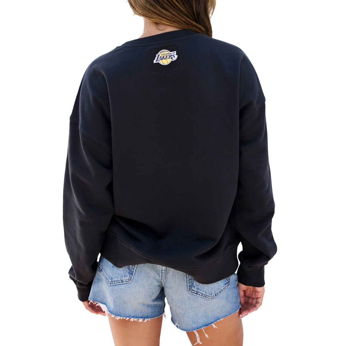 Los Angeles Lakers Terez Women's Gemstone Logo Pullover Sweatshirt Black