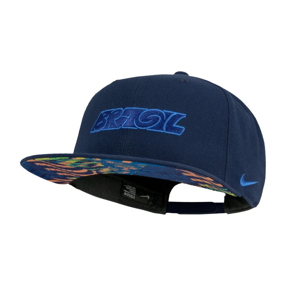 Brazil National Team Unisex Pro Snapback Hat Navy - Nike for sale