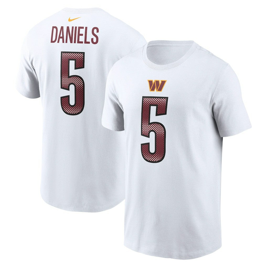 Nike Jayden Daniels Washington Commanders Name & Number T-Shirt White