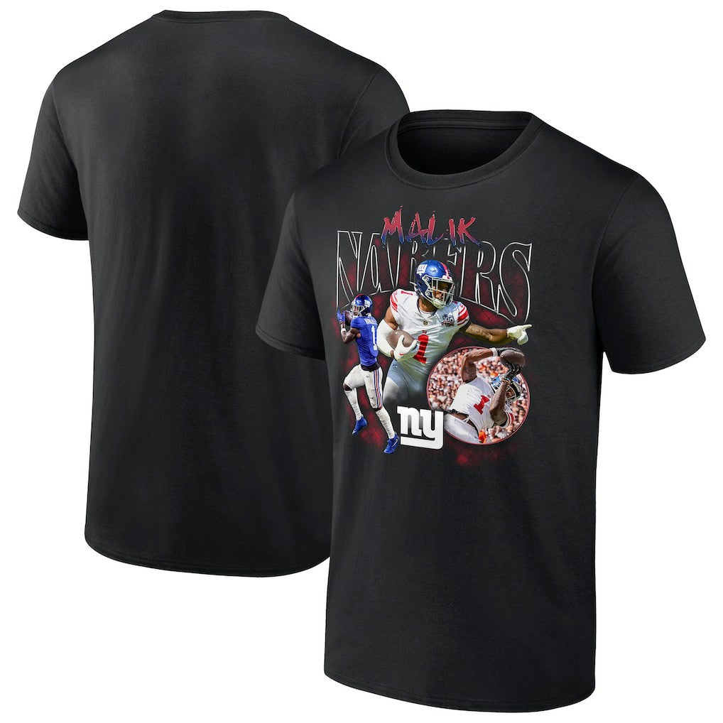 Fanatics Malik Nabers New York Giants Notorious Player Graphic T-Shirt Black