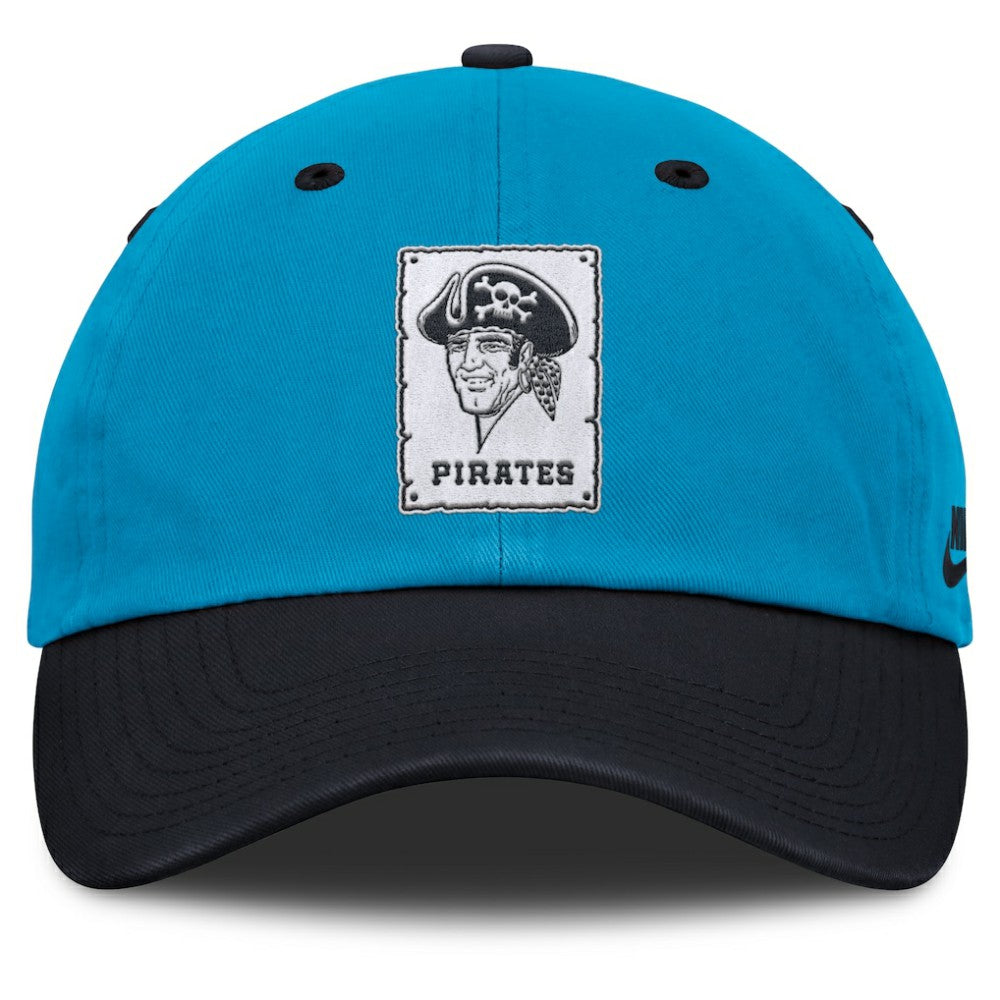 Pittsburgh Pirates Nike Neon 90s Club Adjustable Hat - Blue/Navy - Nike Discount