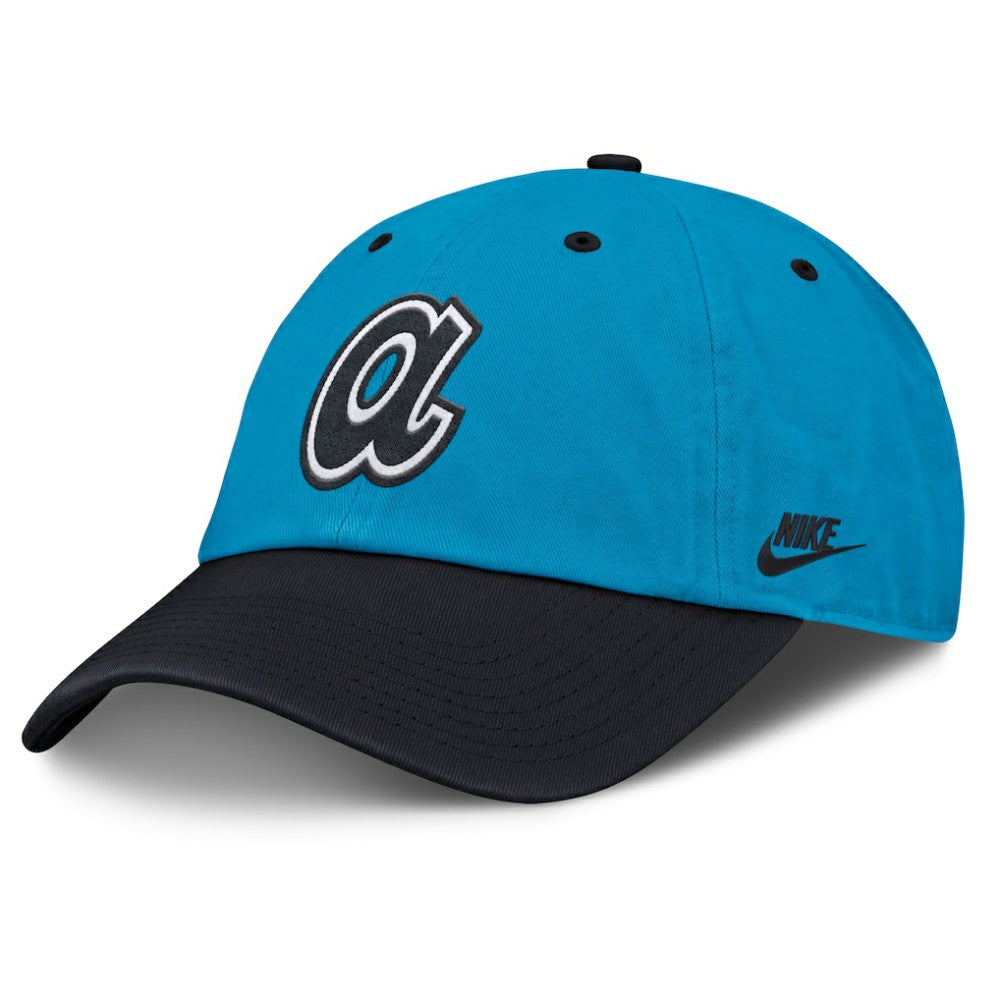 Atlanta Braves Nike Neon 90s Club Adjustable Hat - Blue/Navy - Nike Online