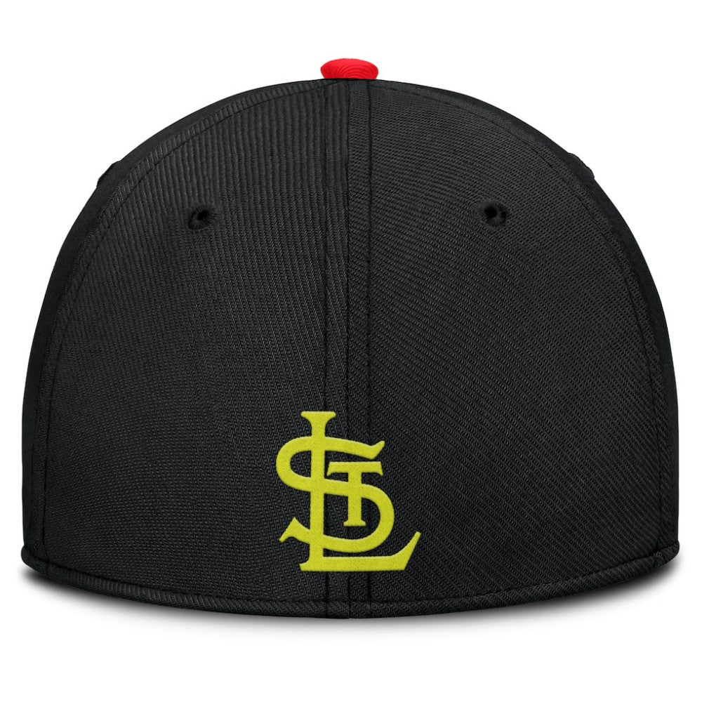 St. Louis Cardinals Nike Neon 90s Rise SwooshFlex Hat - Crimson/Black - Nike Lifestyle