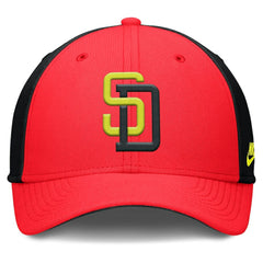 San Diego Padres Nike Neon 90s Rise SwooshFlex Hat - Crimson/Black - Nike on Sale