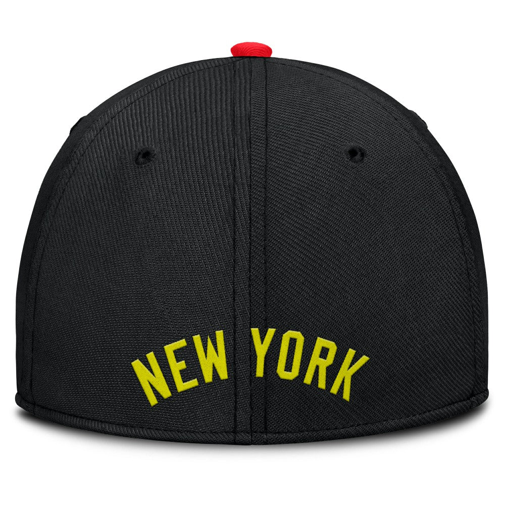 New York Yankees Nike Neon 90s Rise SwooshFlex Hat - Crimson/Black - Nike on Sale