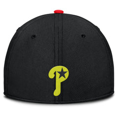 Philadelphia Phillies Nike Neon 90s Rise SwooshFlex Hat - Crimson/Black - Nike Lifestyle