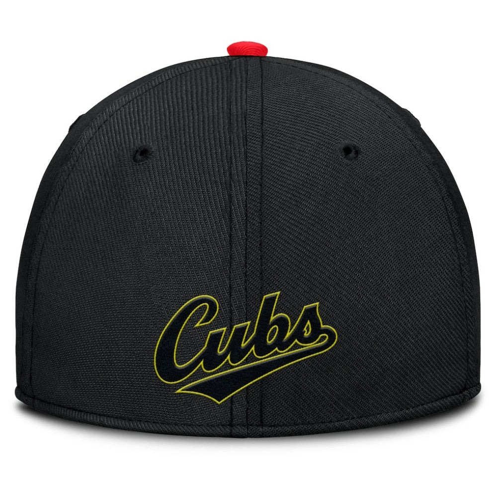 Chicago Cubs Nike Neon 90s Rise SwooshFlex Hat - Crimson/Black - Nike Discount