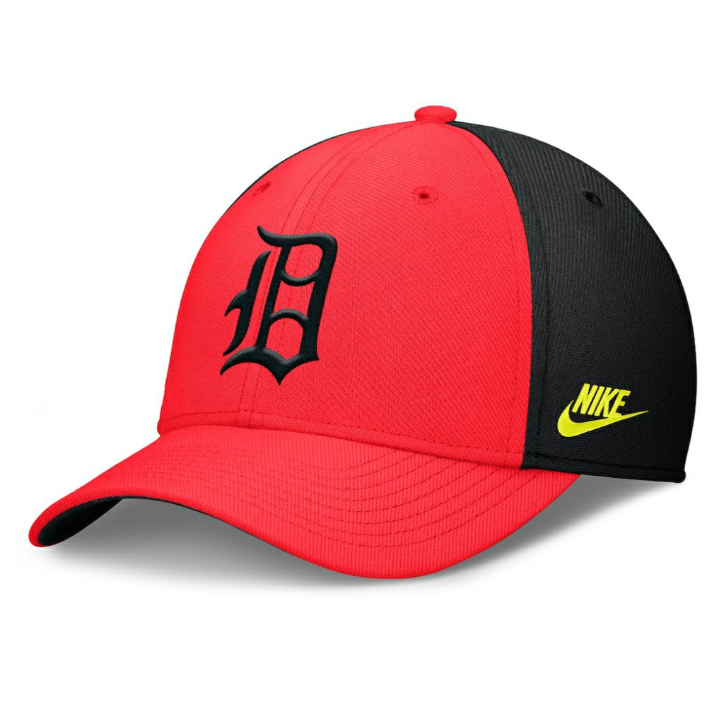 Detroit Tigers Nike Neon 90s Rise SwooshFlex Hat - Crimson/Black - Nike Discount