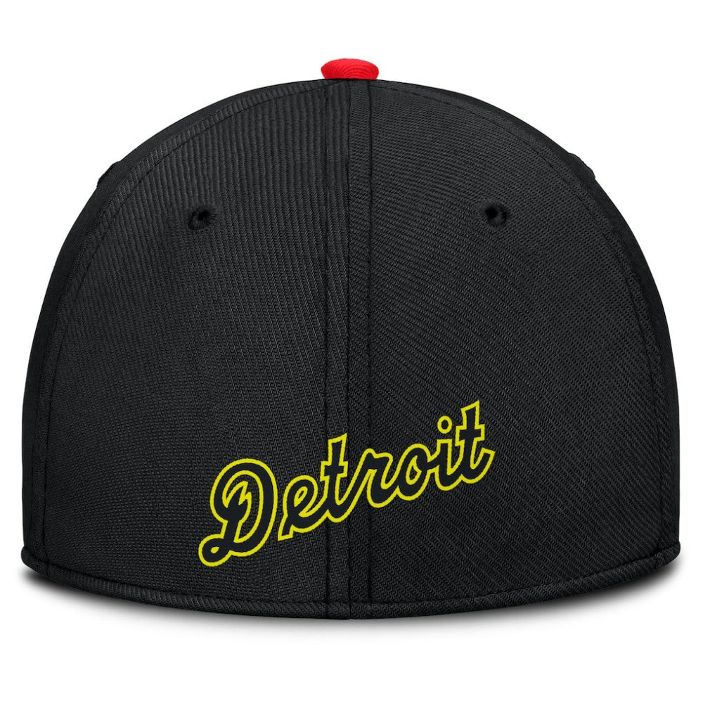 Detroit Tigers Nike Neon 90s Rise SwooshFlex Hat - Crimson/Black - Nike Discount