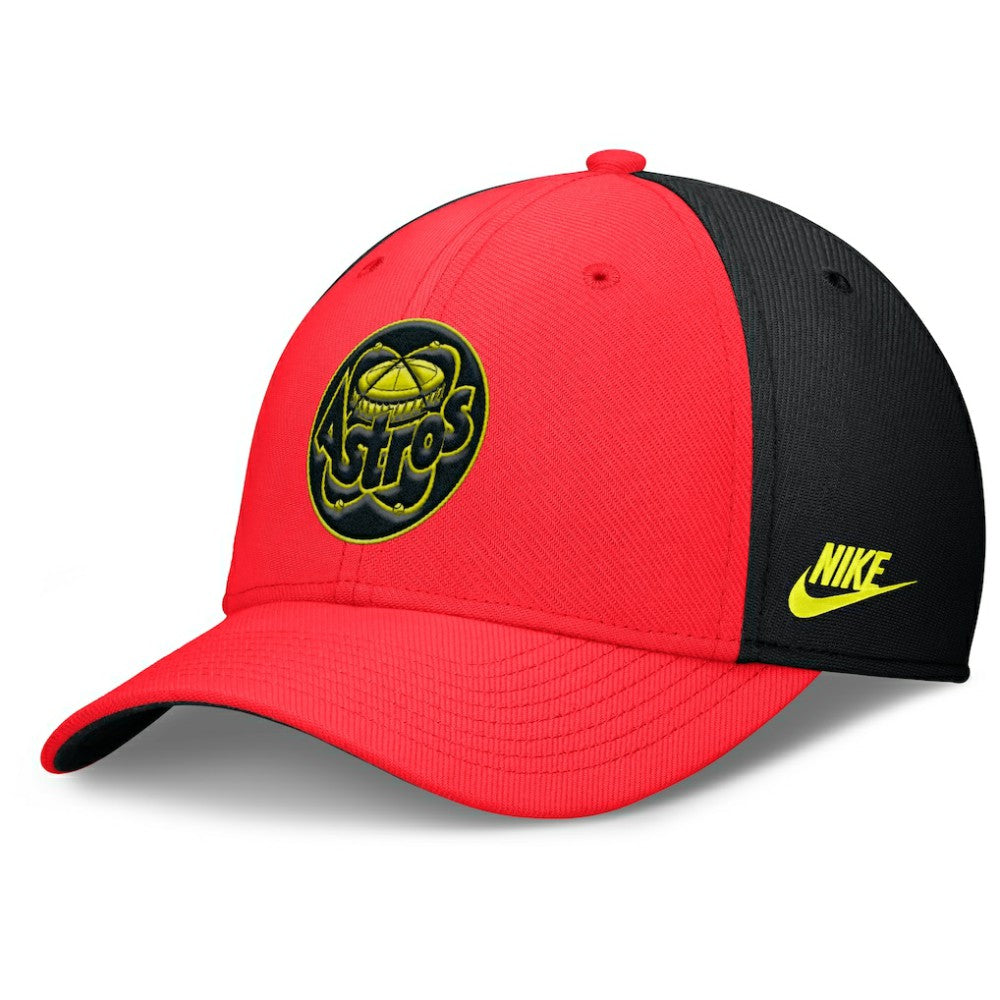 Houston Astros Nike Neon 90s Rise SwooshFlex Hat - Crimson/Black - Nike on Sale